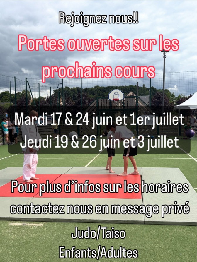 Image de l'actu 'Journées Portes Ouvertes Judo/Taïso !!'